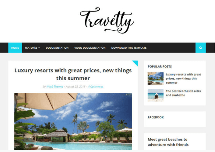 travelty blogger template